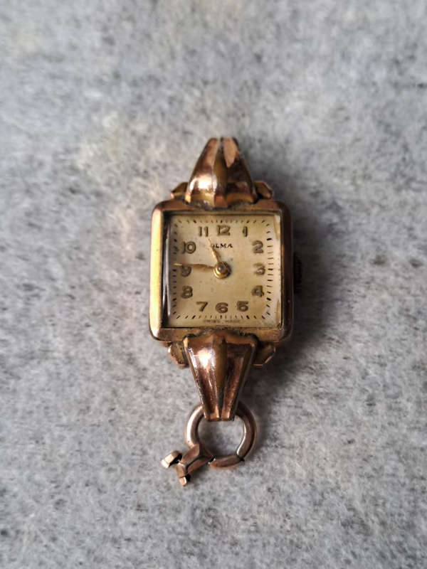 ladies Olma Swiss vintage rose gold plated watch working