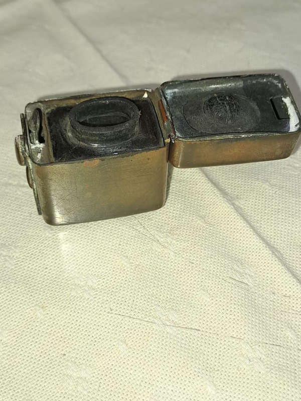 Miniature Antique traveling ink well rare find
