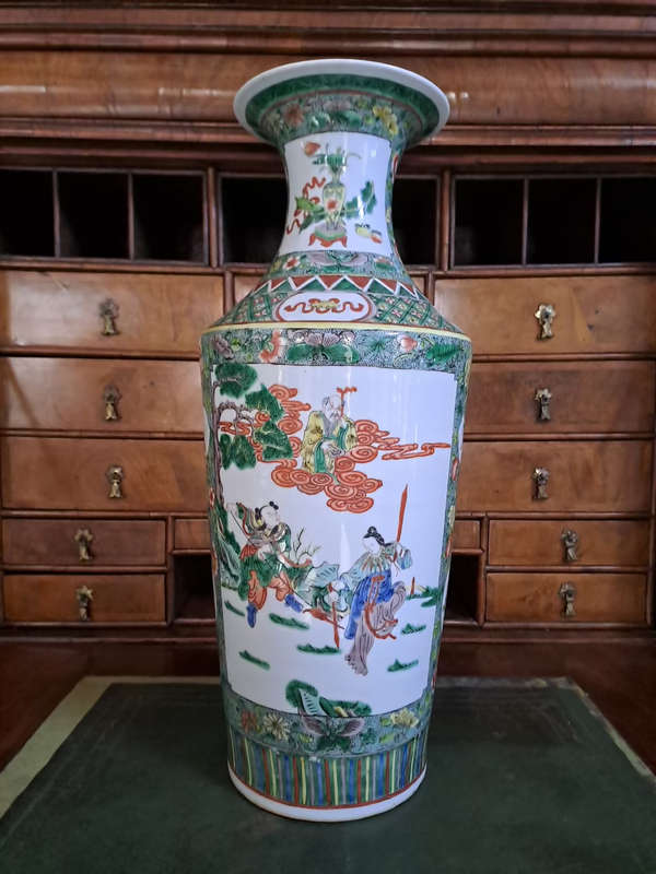 Large 1910 - 1935 Chinese Famille Verte Vase 55cm not for the average home
