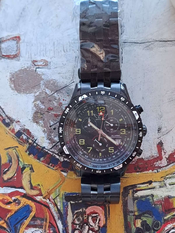 Kotte & Co Blackmatic Chronograph Chronometer watch Alarm Swiss movement