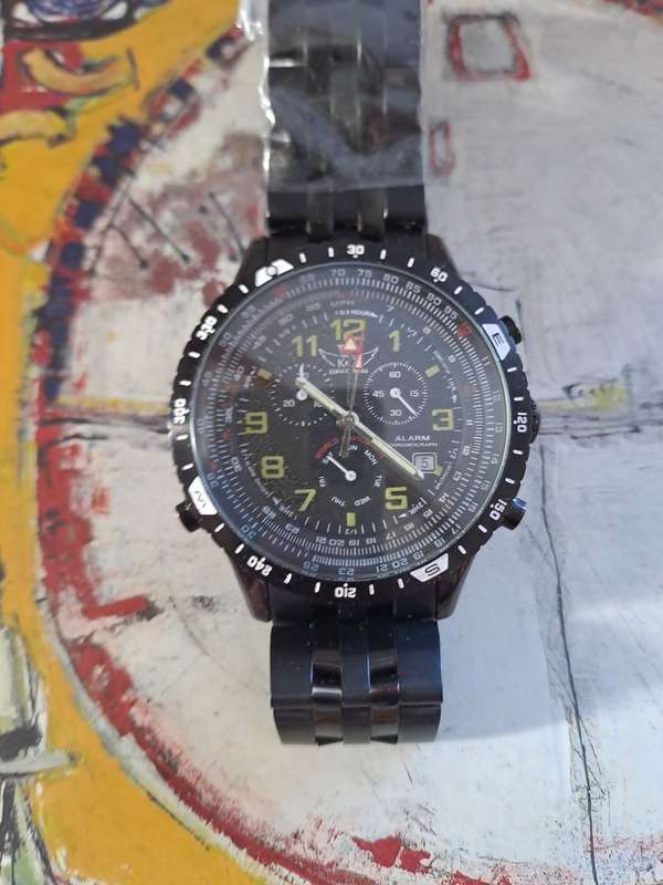 Kotte & Co Blackmatic Chronograph Chronometer watch Alarm Swiss movement
