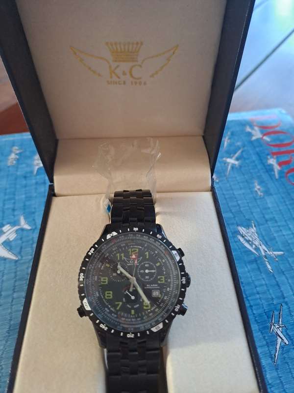 Kotte & Co Blackmatic Chronograph Chronometer watch Alarm Swiss movement
