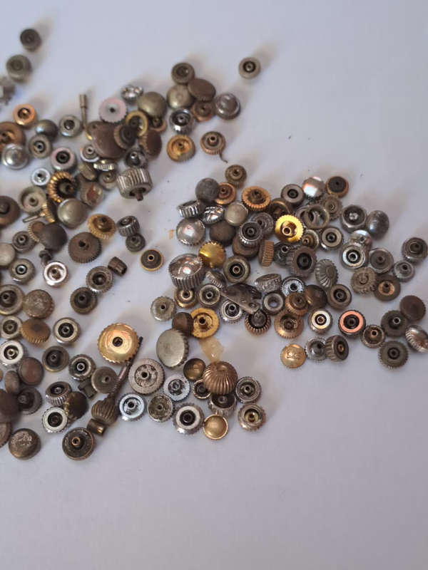 assortment of vintage watch crowns lot
