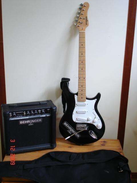 BEHRINGER GUITAR WITH AMP AND GIG BAG