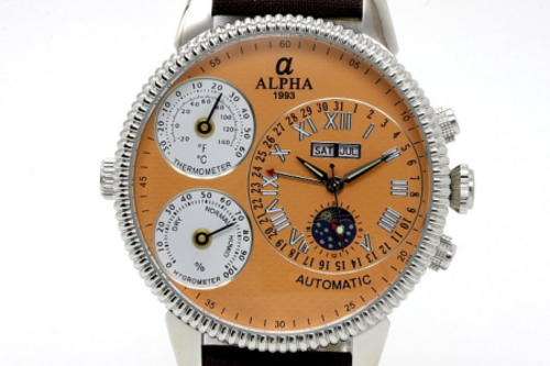 ALPHA AUTOMATIC 35 JEWEL HYGROMETER AND THERMOMETER