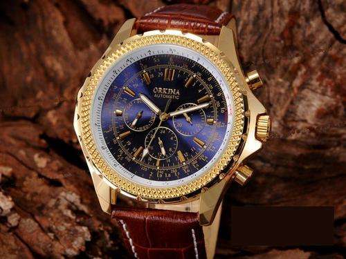ORKINA AUTOMATIC  XXL GOLD PLATED MENS DRESS WATCH VERY ELEGANT STYLE