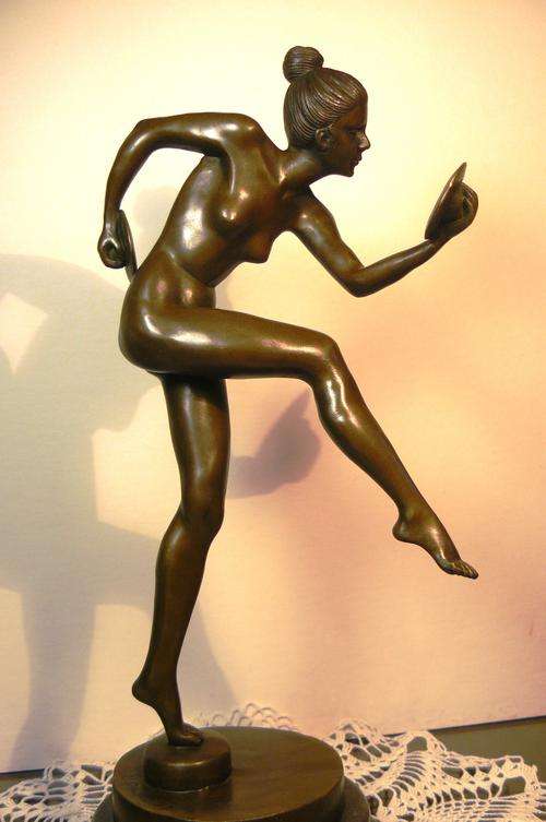 BRONZ SCULPTURE "CYMBAL DANCER"  AFTER E. PICAULT