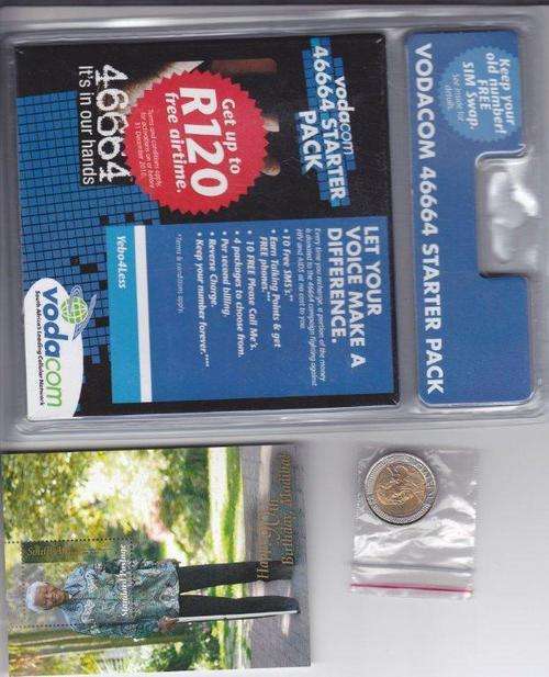Mandela Coin + 4664 Starter pack + Stamp