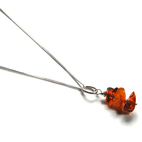 Atenea 925 Add a Dangle handmade natural Baltic Amber gemstone pendant on 925 sterling silver