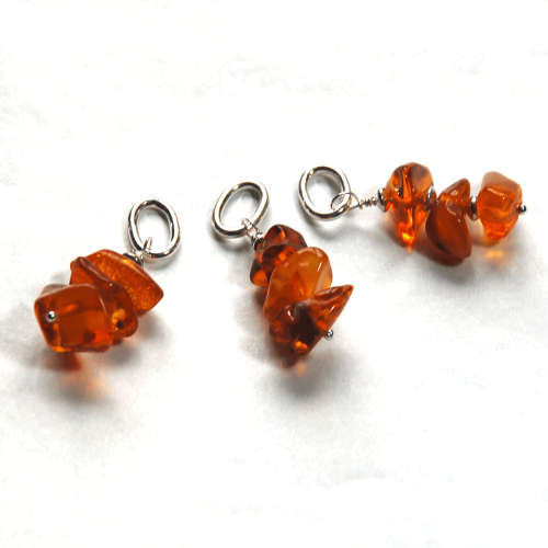 Atenea 925 Add a Dangle handmade natural Baltic Amber gemstone pendant on 925 sterling silver