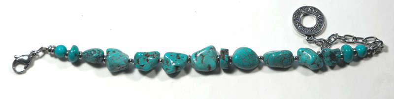 Atenea handmade Turquoise nugget bracelet