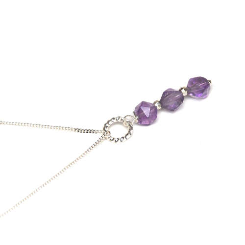 Atenea 925 Add a Dangle Amethyst pendant on 925 sterling silver