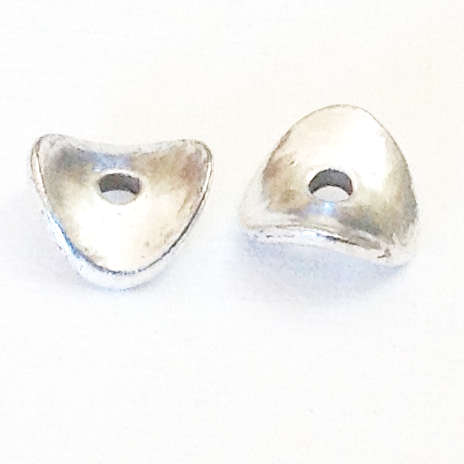 Alloy Spacer bead, twisted washer, 10 x 10 x 3.8mm, sold per 10
