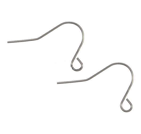 20 pairs * Stainless Steel Hook Earwire, original color, 15 x 17 x 0.6mm thick