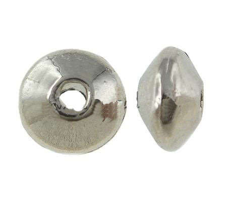 100 * Alloy Spacer Beads, bicone, 6 x 3.50mm