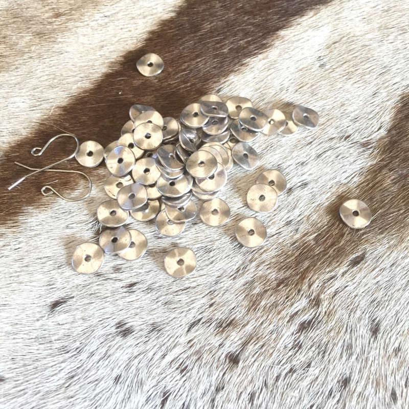 50 * Alloy Spacer Beads, washer, 10mm in diameter, 1mm thick, hole: 2mm