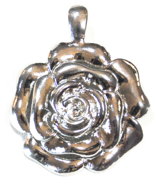 Platinum silver Rose adjustable pendant