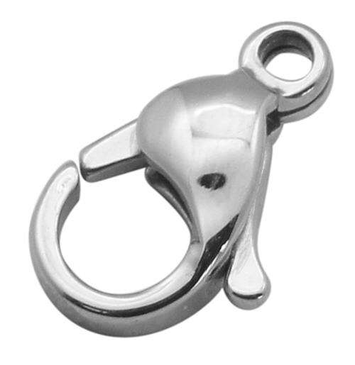Stainless Steel Lobster Claw Clasp, 316 Stainless Steel, 15x9x4.5mm
