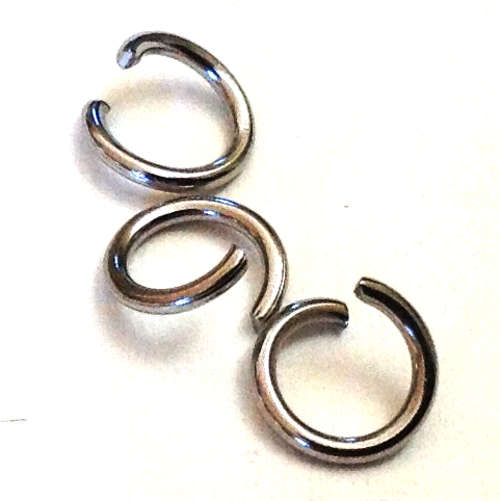 Stainless Steel Open Ring, Round, 316L steel, 8.5x8.5x1.2mm, sold per 20