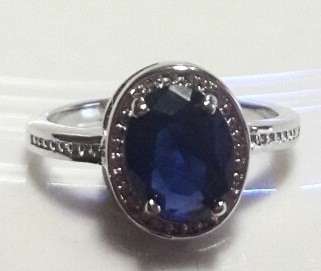 **Fancy** Blue Crystal Sapphire Ring size 7