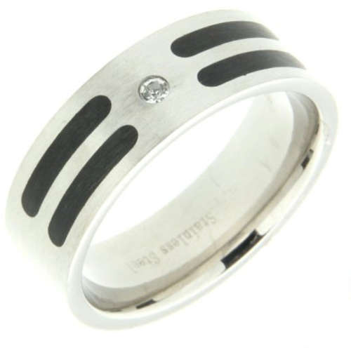 Solid Stainless Steel ring size 7.5