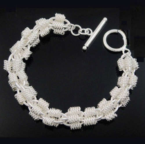 STUNNING!!!! Silver Chunky Weave Bracelet