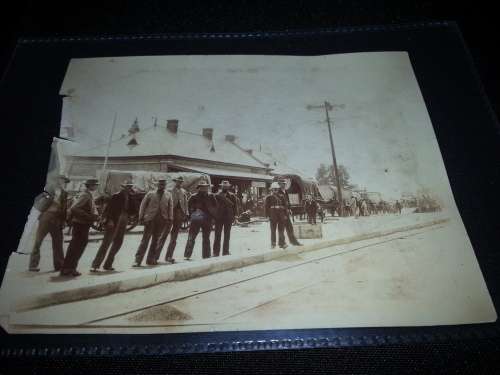 BOER WAR ORIGINAL PHOTO "KRUGERSDORP COMMANDO OFF TO COLENSO"