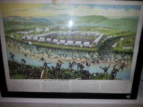 BATTLE OF BLOOD RIVER  PRINT FRAMED.