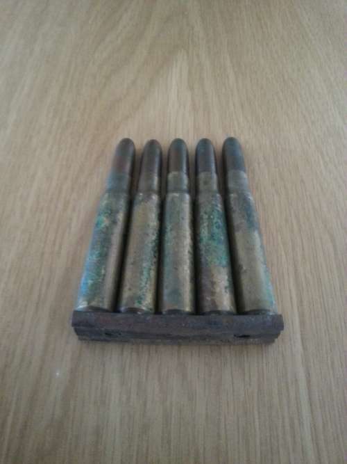 BOER WAR ORIGINAL BOERS MAUSER CLIP OF DEACTIVATED BULLETS