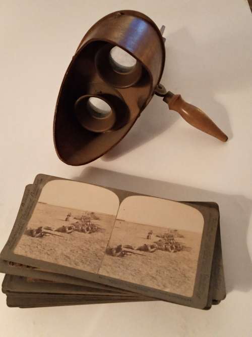 BOER WAR 1899-1900, STEREOSCOPE AND CARDS