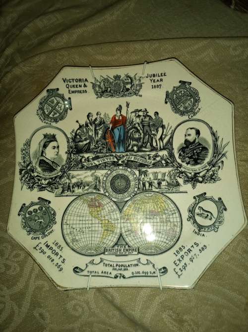 QUEEN VICTORIA 1887 GOLDEN JUBILEE EMPIRE PLATE.