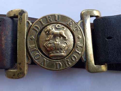 BOER WAR 1899-1900 LEATHER WAIST BELT AND BUCKLE