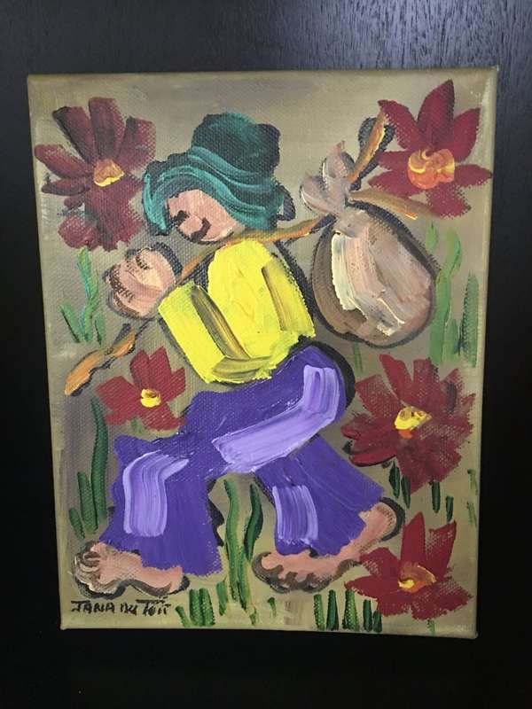 Jana du Toit original artwork - acrylic/oil box framed