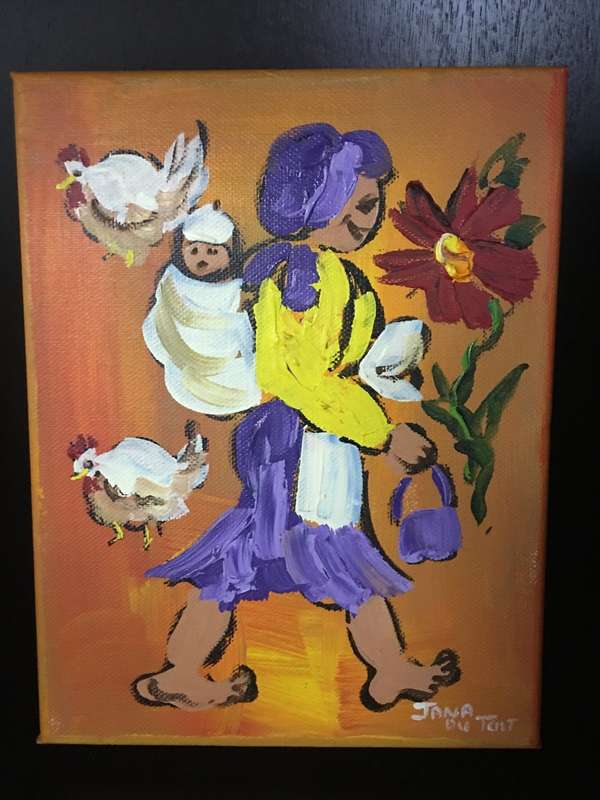 Jana du Toit original artwork - acrylic/oil box framed