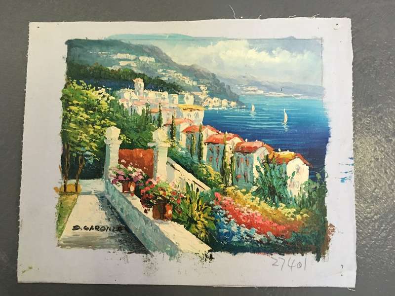 D Gardner - Mediterranean Scene - Acrylic on canvas unframed