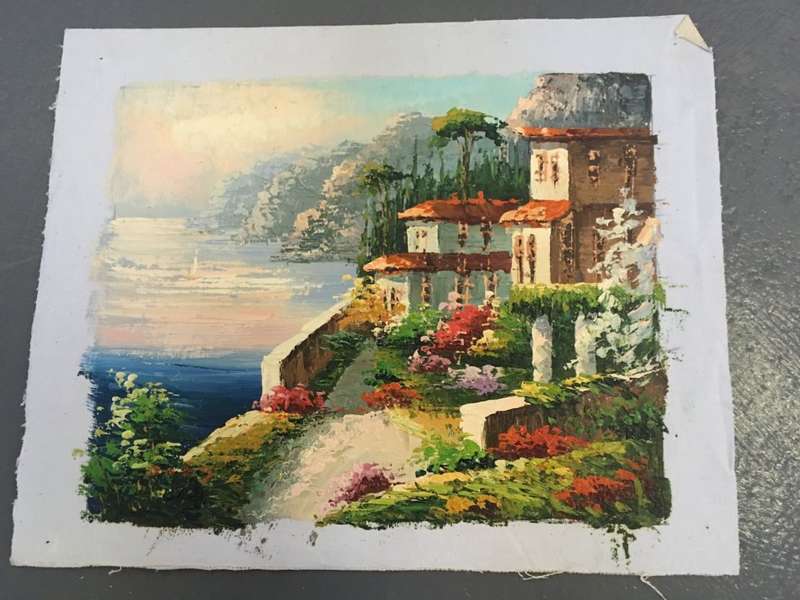 D Gardner - Mediterranean Scene - Acrylic on canvas unframed