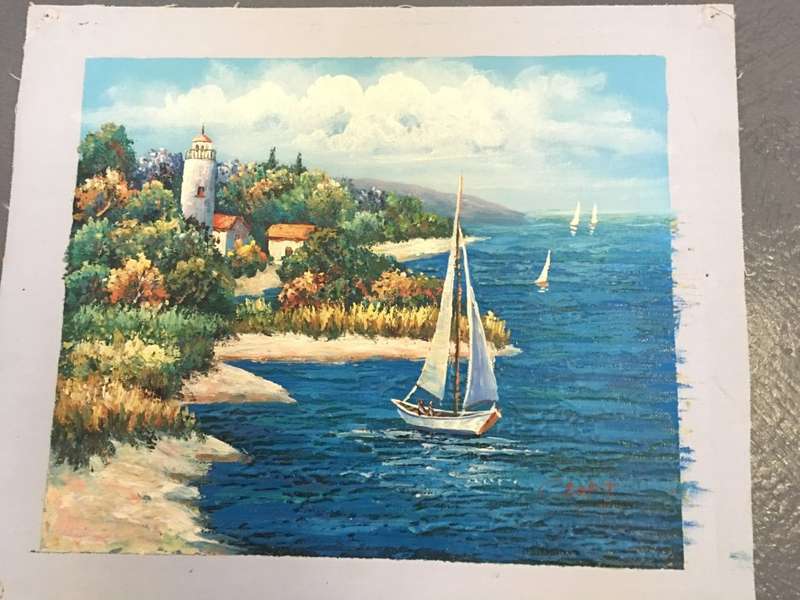 D Gardner - Mediterranean Scene - Acrylic on canvas unframed