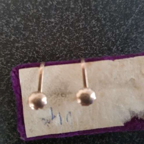 Cameo 9ct Gold screw back earrings