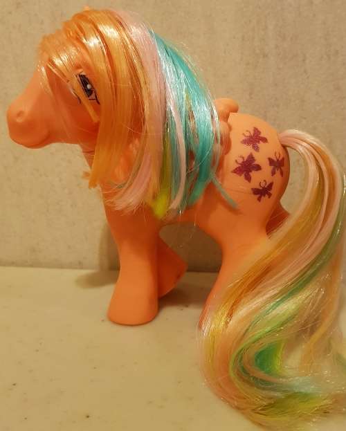 RARE G1 My little Pony Flutterbye with glitter cutie mark