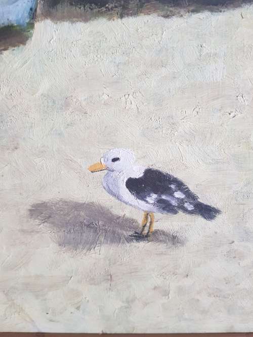 LARGE original At Botha Oil on Board Framed