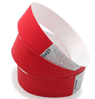 Tyvek Wristband--100 pcs