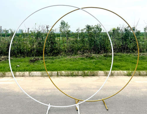 2m(7ft) Round Backdrop Stand,Iron Circle Balloon Arch
