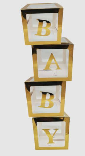 Balloon boxes--Gold--4pcs in one set