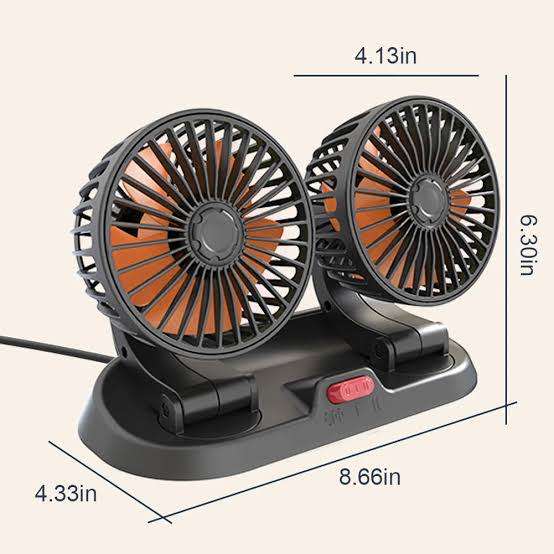 DOUBLE-HEADED VEHICLE FAN