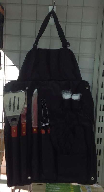 Man apron BBQ apron with BBQ tools set