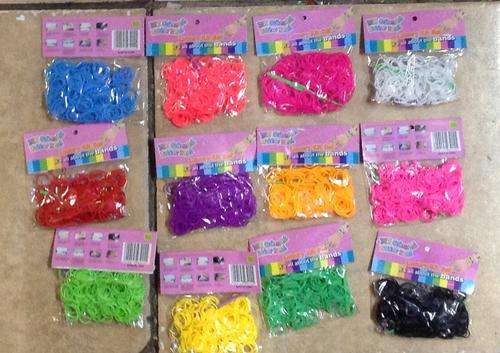 12 pack--Rainbow loom bands--one colour each pack!!!