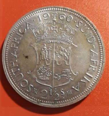 *** 1960 - SA UNION SILVER 2 1/2 SHILLINGS - AS PER IMAGES ***