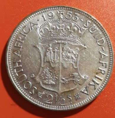 *** 1953 - SA UNION SILVER 2 1/2 SHILLINGS - AS PER IMAGES ***
