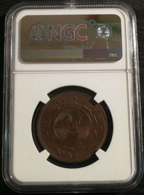 *** 1898 - ZAR 1 PENNY - NGC GRADED MS 64 RB  ***