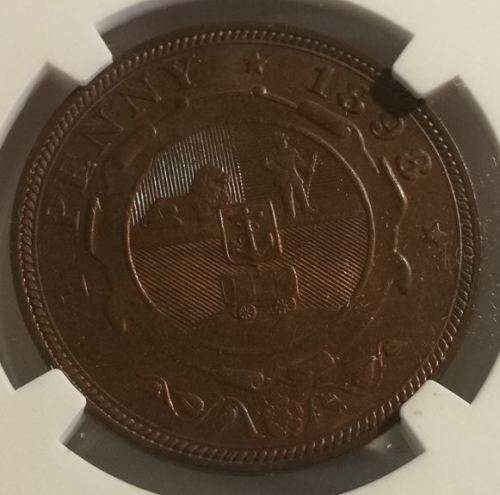 ***1898 - ZAR PENNY - NGC GRADED MS 64 RB ***